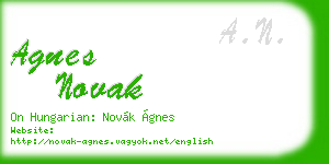agnes novak business card