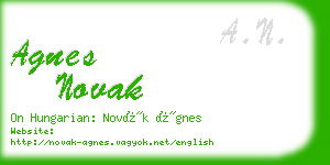 agnes novak business card